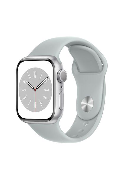 THD Curea silicon marca THD pentru Apple Watch 41 mm seria 8, marimea S/M, culoarea gri metalic