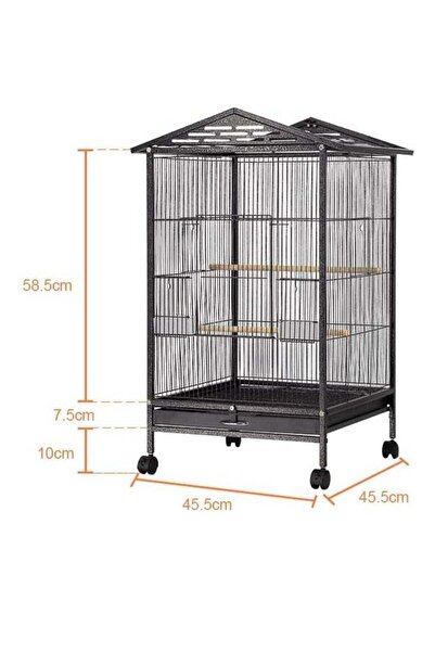 Arabest قفص طيور كبير للببغاء، قفص تربية طيور كبير للحمام، فيلا للببغاوات الصغيرة، ببغاء المكاو مع عجلات، حامل، مجثم