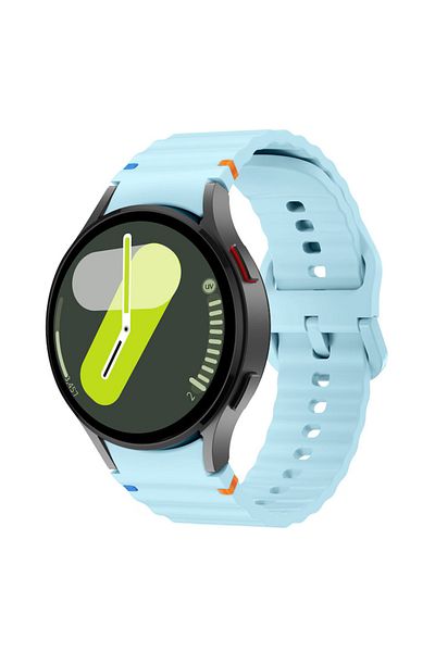 THD Curea din silicon 20 mm, THD, compatibila Samsung Galaxy Watch 7, Galaxy Watch 6, albastru deschis