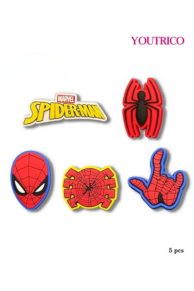 Youtrico 5pcs Cute Cartoon Jibbitz Charms for Crocs - Playful Slipper Ornament Set