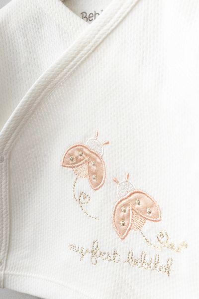 Bebitof Cute Ladybug Patterned 10 Piece Boxed Newborn Hospital Release Bodysuit Set