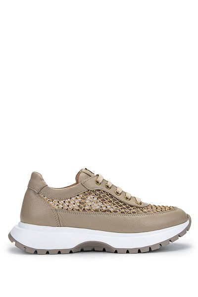 Tamer Tanca Women's Leather/Textile Mink Sneakers & Sports Shoes