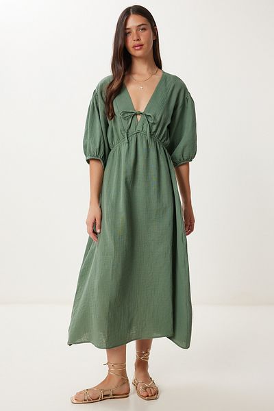 Lovelyİstanbul Rochie Midi de vară din muselină