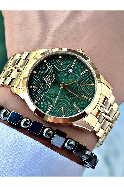 Bentini Men's Wrist Watch with Calendar – Steel Band, 3 Atm Water Resistant, 2-Year Warranty, Gift Bracelet