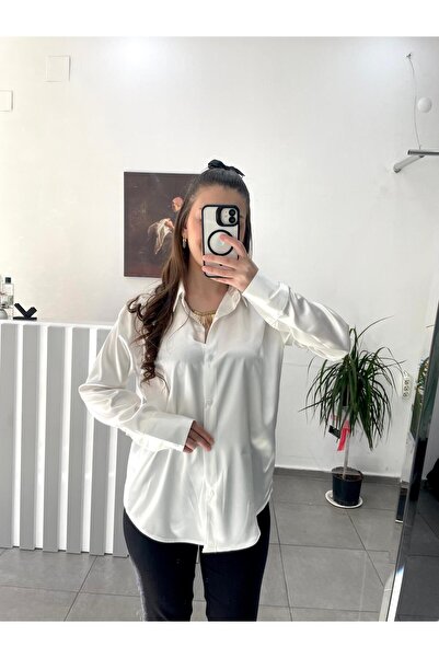 SANROPE Ekru Saten Gömlek