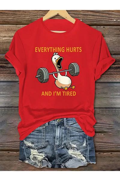 DAXİS Sportwear Company Tricou pentru damă cu imprimeu iepure cu gâtul turnat