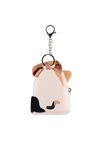 DIFUZED Mini backpack keychain, Squishmallows, Cameron the kitty, beige, black and brown, 11x9x5 cm, Difuzed