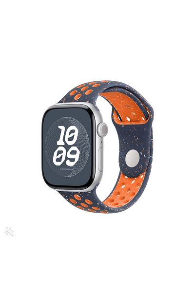THD Curea sport cu orificii, THD, compatibila Apple Watch 46 mm seria 10, Apple Watch SE 44 mm, albastru