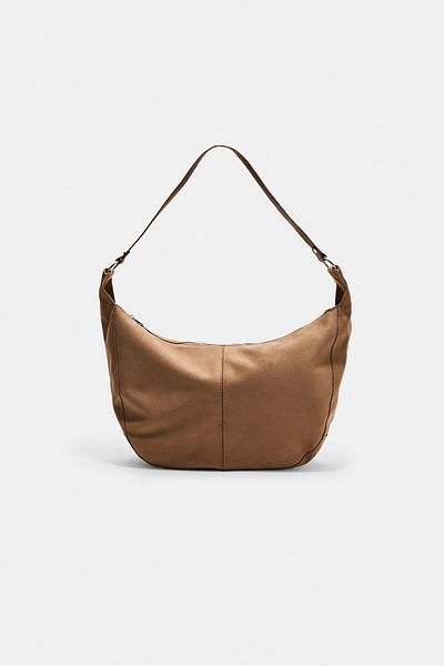 Stradivarius Faux suede maxi shoulder bag