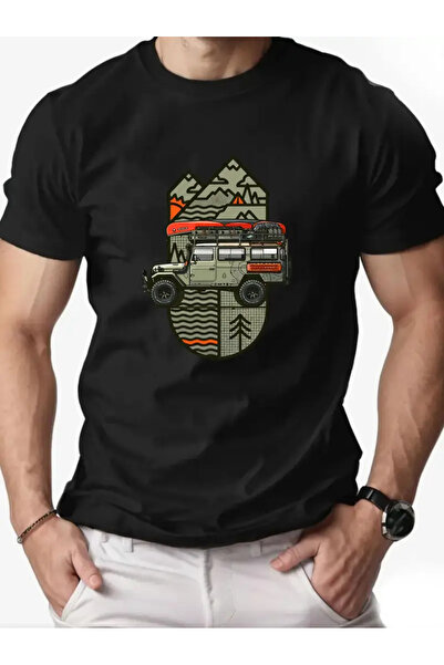 AEMİ Μπλουζάκι Unisex Camper με στάμπα Oversize Crew Neck