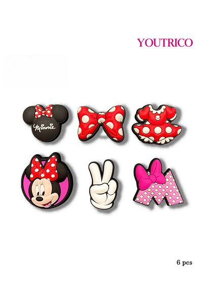 Youtrico 6pcs Cute Cartoon Jibbitz Charms for Crocs - Playful Slipper Ornament Set