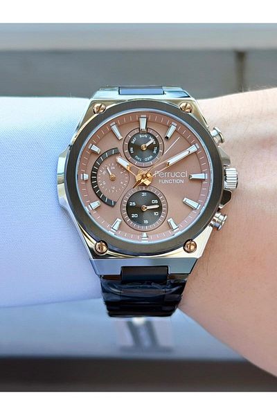 Ferrucci Men's Functions Active Metal Cord Wrist Watch