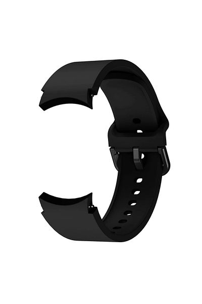 THD Curea Din Silicon 20 Mm, Marca Pentru Samsung Galaxy Watch 4 Classic 46 Mm/42 Mm, Neagra