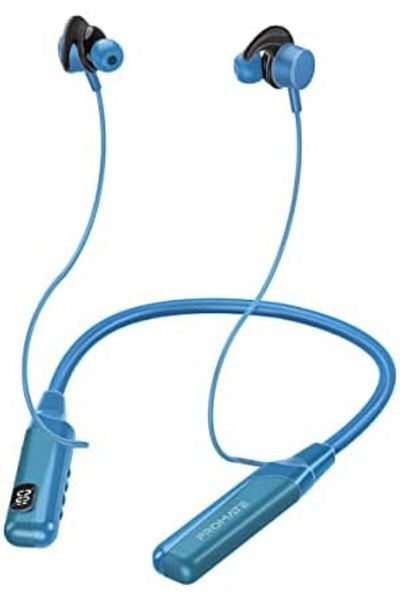 Promate Wireless Neckband Earphones, Bluetooth 5.0 Earphones with TF Card Reader, Sweat-Proof and 70