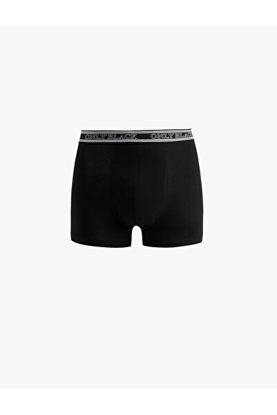 Koton Σετ μπόξερ 3 τεμαχίων με βαμβακερή στάμπα με λεπτομέρεια μέσης