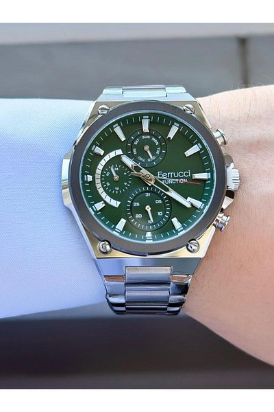 Ferrucci Men's Functions Active Metal Cord Wrist Watch