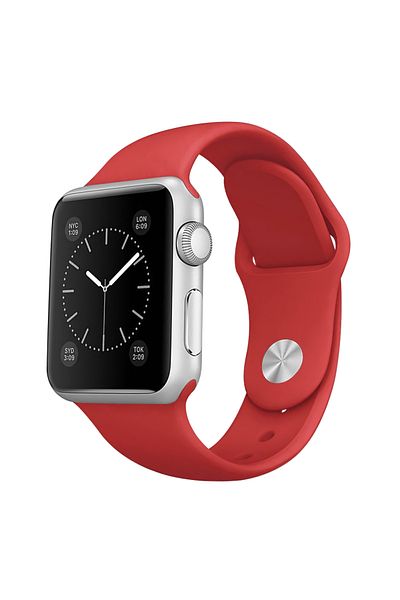 THD Silicone strap for Apple Watch 38/40/41 mm, size S/M, series 1,2,3,4,5,6,7,8 red