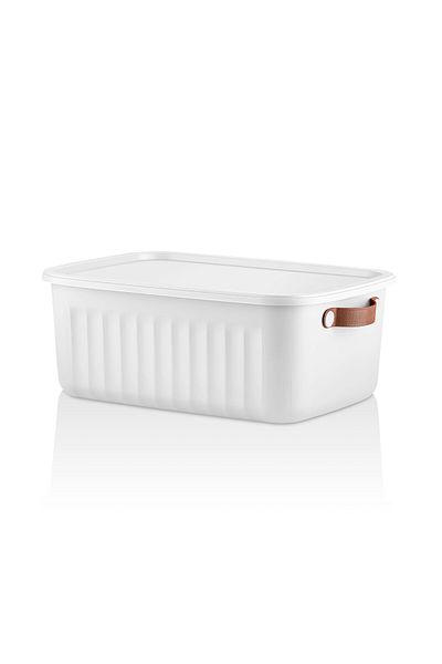 Frapan Home 3 Pieces 10 Lt Multi-Purpose Organizer Box with Lid Inside Cabinet Bathroom Kitchen Organizer