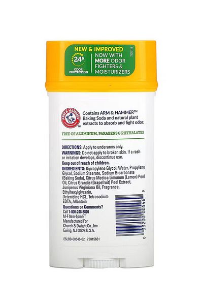 Arm&Hammer Essentials Deodorant Yellow/White 71g