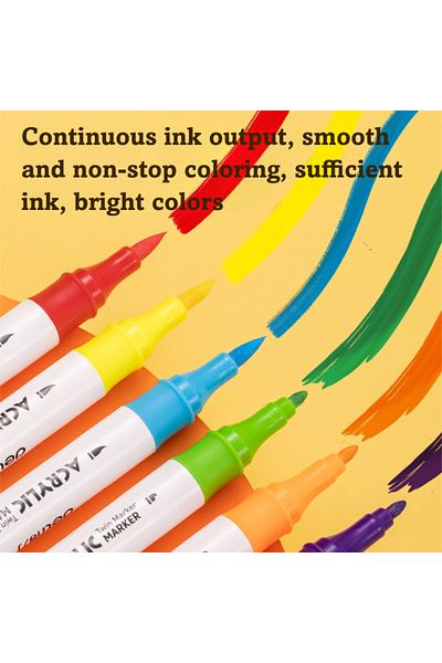 Deli HM924-12 Acrylic Marker Set 12pcs – ideal for multi-surface creative drawing