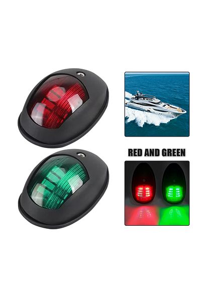 Choice black 10-30V LED Navigation Light Signal Warning Waterproof Lamp Starboard Port Side Indicator For M