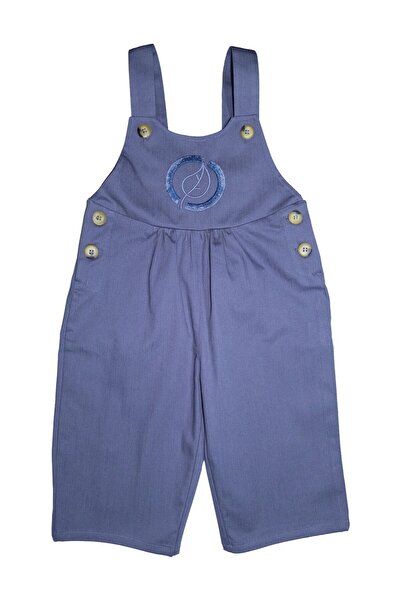 Ozmoz By Mukadder Özden Embroidered Navy Blue Spring Baby Girl Jumpsuit