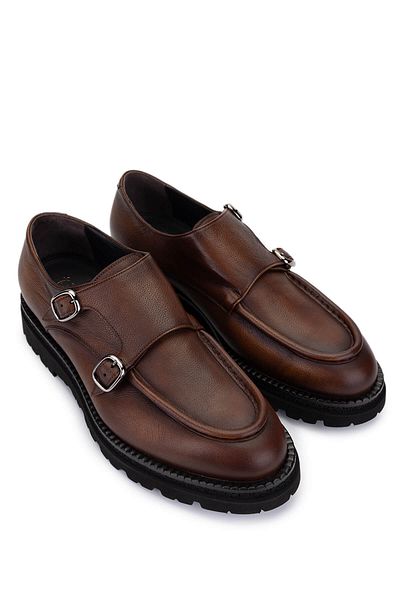 Franceschettı Franceschetti Men's Genuine Leather Brown Casual Shoes