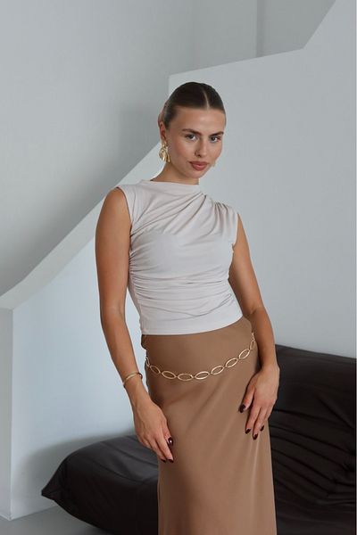 Elysira Πλεκτή γυναικεία μπλούζα με κορδόνια Sandy Fabric