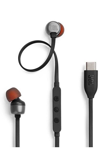 JBL Tune 310C USB-C High-Resolution Wired Earphones in Black