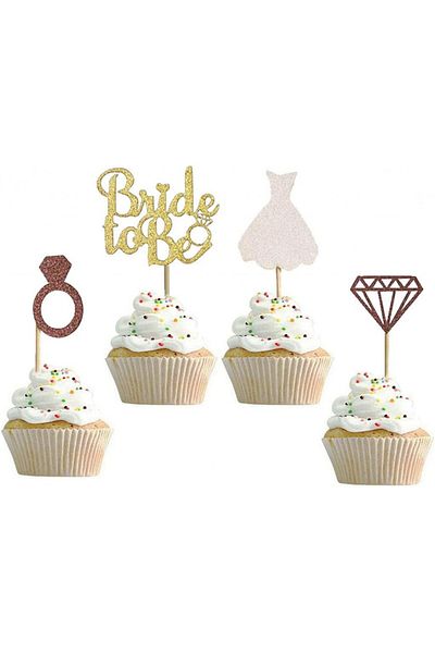 Cymeosh Set of 36 Cymeosh cake decorations, paper, multicolor, 12.9 cm