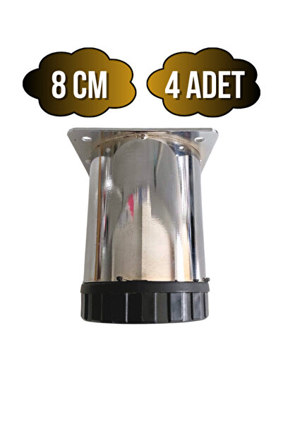 DSYapıAksesuar Metalna hromirana noga za nameštaj 8cm za sto i ormarić (HROM)...