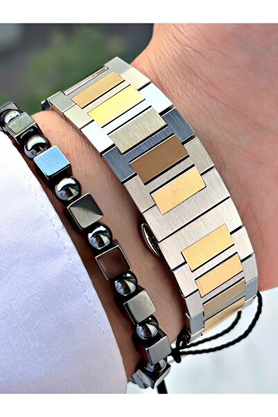 Bentini Men's Wrist Watch – Steel Band, Waterproof, 2-Year Warranty, Gift Bracelet