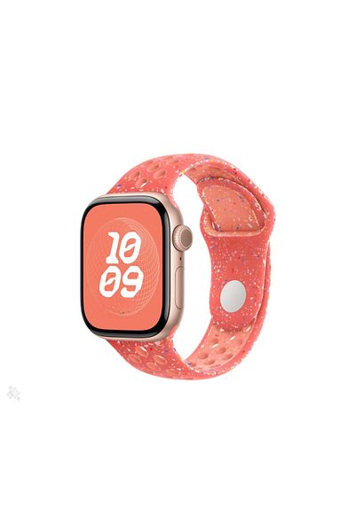 THD Sport strap with holes, THD, compatible with Apple Watch 42 mm series 10, Apple Watch SE 40 mm, orange