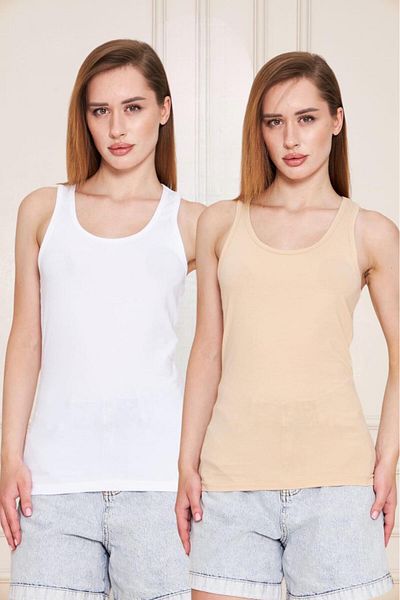 Moda Işık Sports Undershirt 2 Pack Plain 100% Cotton