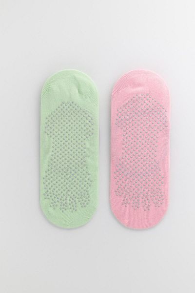 Katia&Bony Women's 2-Piece Asta Yoga / Pilates Socks Pink / Light Green