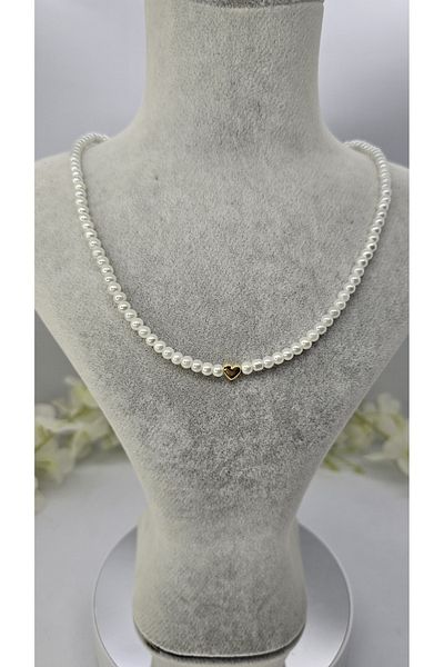 michelle takı zerafetin yeni adresi Heart Pearl Necklace