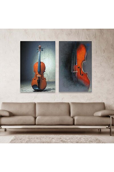 4gdran لوحة قماشية ثنائية بتصميم مودرن مع برواز شامبين مجوف