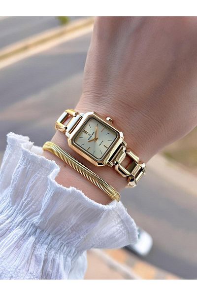 Essence Steel Case and Cord 2 Years Warranty 3 Atm Water Resistant Women's Wristwatch + Bracelet Sdf110