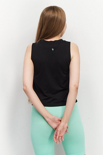 Sinsay Women Crew Neck Sleeveless Plain Tank Top, Black