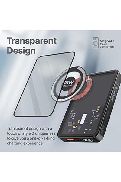Promate TransPack-10 Magnetic Wireless Power Bank 10000mAh