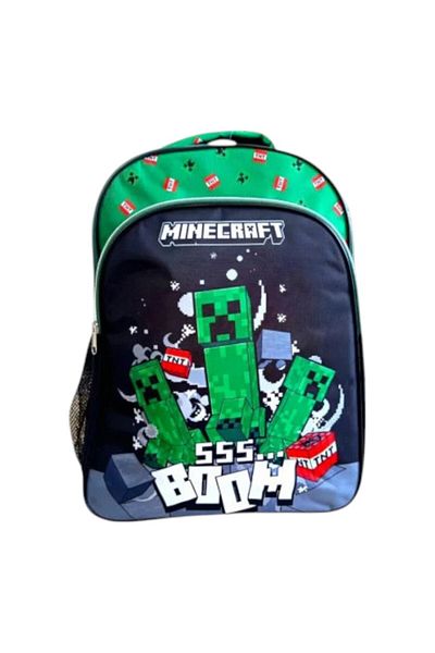 MINECRAFT Children's backpack, 42x30x17 cm, with three compartments and two side pockets, multicolor, Minecraft