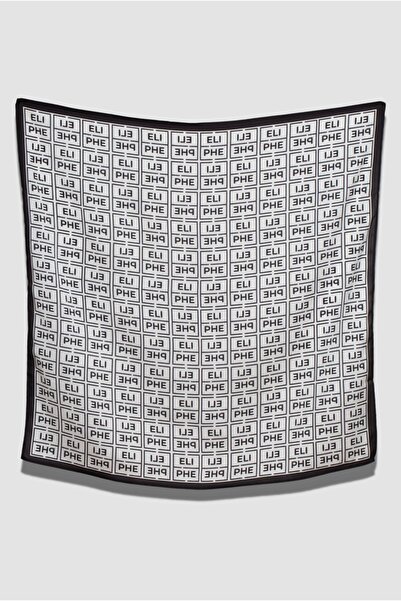 Monogram Desenli Premium Siyah Fular