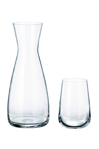 MAISON FORINE Water serving set, 5 pieces, 1 carafe 1L, 4 glasses 330ml, Gourmet