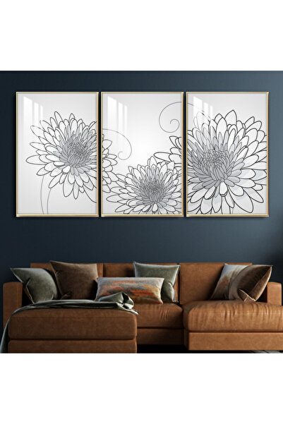 4gdran ثلاث لوحات جدارية خشبية مع برواز خشبي شامبين و طبقة من الاكريلك الشفاف