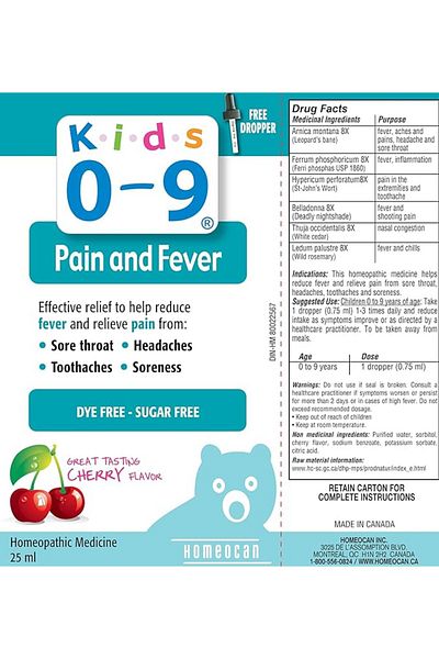 KIDS 09 Kids 0 - 9 Pain and Fever 25ml