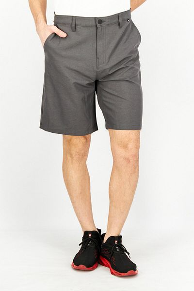 Hurley Men Regular Fit 3/4 Inseam Outdoor Shorts, Grey