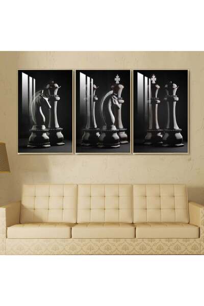 SND ثلاث لوحات جدارية خشبية مع برواز خشبي ذهبي و طبقة من الاكريلك الشفاف