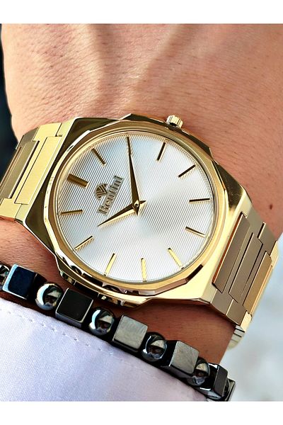 Bentini Men's Wrist Watch – Steel Band, Waterproof, 2-Year Warranty, Gift Bracelet
