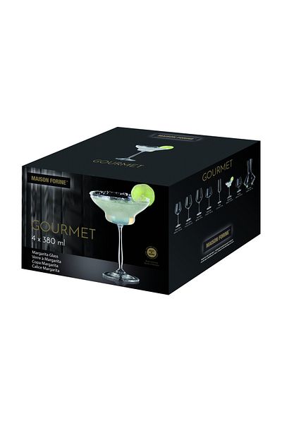 MAISON FORINE Set of 4 margarita glasses 380ml, Gourmet