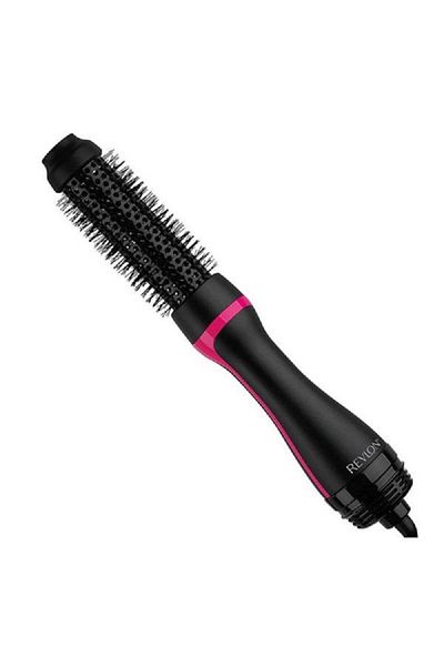 Revlon 1100W One-Step Root Booster Round Brush Dryer and Styler Black and Pink Length:40 cm